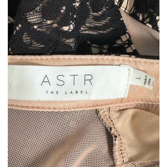 ASTR The Label Lace and Mesh Bodycon Dress in Black Size L - Picture 4 of 9